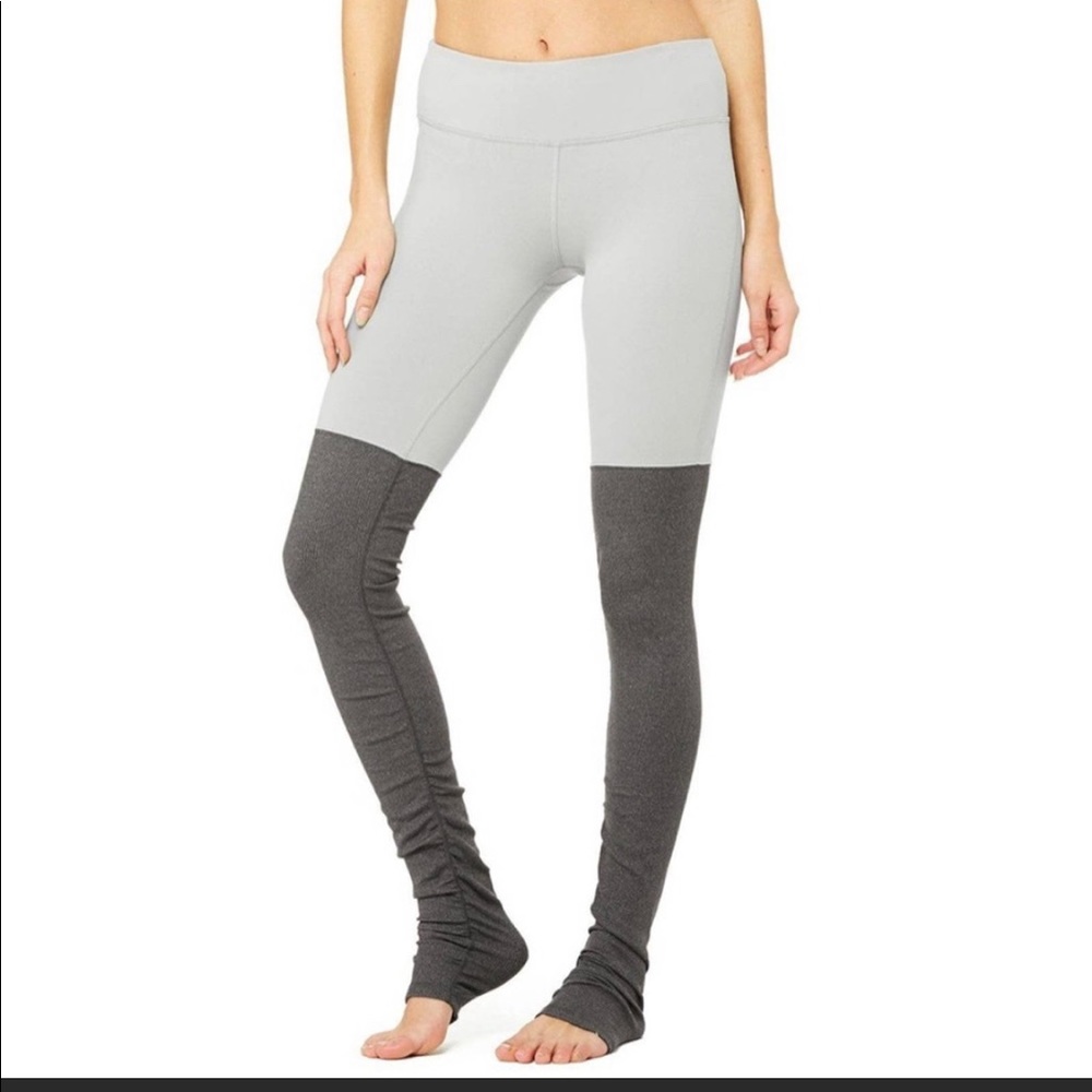ALO Yoga Two-Tone Gray Leggings